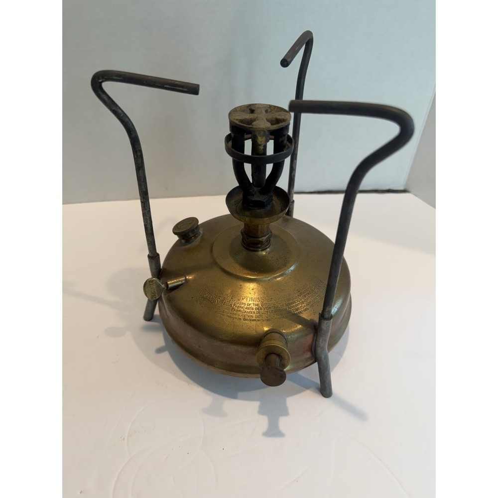 Vintage AB Optimus # 45  Stockholm Brass Camp Stove Kerosene, Made in Sweden